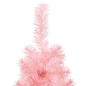 vidaXL Medio árbol de Navidad artificial con soporte rosa 120 cm vidaXL Medio árbol de Navidad artificial con soporte rosa 120 cm