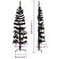 vidaXL Medio árbol de Navidad artificial con soporte negro 120 cm vidaXL Medio árbol de Navidad artificial con soporte negro 120 cm