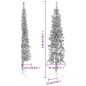 vidaXL Medio árbol de Navidad artificial con soporte plateado 150 cm vidaXL Medio árbol de Navidad artificial con soporte plateado 150 cm