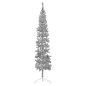 vidaXL Medio árbol de Navidad artificial con soporte plateado 210 cm vidaXL Medio árbol de Navidad artificial con soporte plateado 210 cm