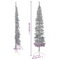 vidaXL Medio árbol de Navidad artificial con soporte plateado 210 cm vidaXL Medio árbol de Navidad artificial con soporte plateado 210 cm