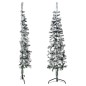 vidaXL Mitad árbol Navidad artificial delgado con nieve 150 cm vidaXL Mitad árbol Navidad artificial delgado con nieve 150 cm