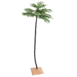 vidaXL Palmera artificial con 136 LED blanco cálido 220 cm