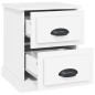 vidaXL Mesita de noche madera contrachapada blanco 39x39x47,5 cm