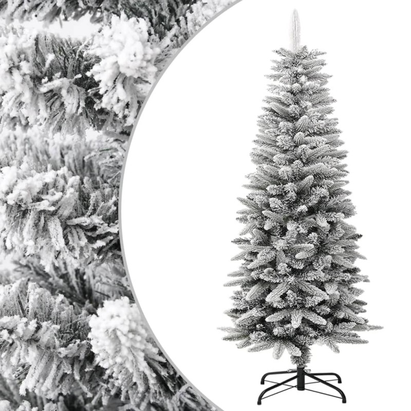 vidaXL Árbol de Navidad artificial estrecho con nieve PVC y PE 120 cm vidaXL Árbol de Navidad artificial estrecho con nieve PVC y PE 120 cm