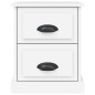 vidaXL Mesita de noche madera contrachapada blanco 39x39x47,5 cm