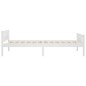 vidaXL Estructura de cama de madera maciza de pino blanca 100x200 cm vidaXL Estructura de cama de madera maciza de pino blanca 100x200 cm