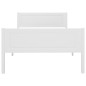 vidaXL Estructura de cama de madera maciza de pino blanca 100x200 cm vidaXL Estructura de cama de madera maciza de pino blanca 100x200 cm
