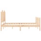 vidaXL Estructura de cama con cabecero madera maciza 140x200 cm vidaXL Estructura de cama con cabecero madera maciza 140x200 cm