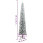 vidaXL Árbol Navidad estrecho con soporte y nieve artificial PVC 270cm vidaXL Árbol Navidad estrecho con soporte y nieve artificial PVC 270cm