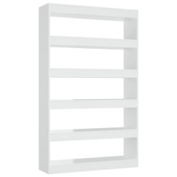 vidaXL Estantería/divisor de espacios blanco brillante 100x30x166 cm