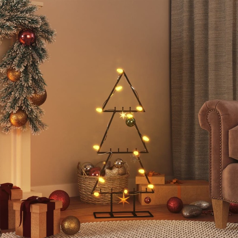 vidaXL Árbol de Navidad para decoración metal negro 60 cm vidaXL Árbol de Navidad para decoración metal negro 60 cm