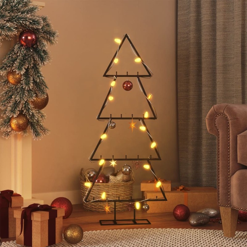 vidaXL Árbol de Navidad para decoración metal negro 125 cm vidaXL Árbol de Navidad para decoración metal negro 125 cm