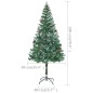 vidaXL Árbol de Navidad helado con luces, bolas y piñas 180 cm