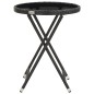 vidaXL Mesa de centro ratán sintético y vidrio templado negro 60 cm vidaXL Mesa de centro ratán sintético y vidrio templado negro 60 cm