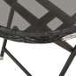 vidaXL Mesa de centro ratán sintético y vidrio templado negro 60 cm vidaXL Mesa de centro ratán sintético y vidrio templado negro 60 cm