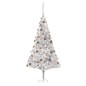 vidaXL Árbol de Navidad preiluminado con luces y bolas plateado 240 cm vidaXL Árbol de Navidad preiluminado con luces y bolas plateado 240 cm