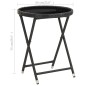 vidaXL Mesa de centro ratán sintético y vidrio templado negro 60 cm vidaXL Mesa de centro ratán sintético y vidrio templado negro 60 cm