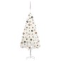 vidaXL Árbol de Navidad preiluminado con luces y bolas blanco 150 cm vidaXL Árbol de Navidad preiluminado con luces y bolas blanco 150 cm