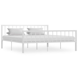 vidaXL Estructura de cama de metal blanco 180x200 cm