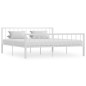 vidaXL Estructura de cama de metal blanco 180x200 cm