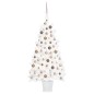 vidaXL Árbol de Navidad preiluminado con luces y bolas blanco 90 cm vidaXL Árbol de Navidad preiluminado con luces y bolas blanco 90 cm