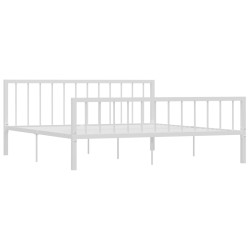 vidaXL Estructura de cama de metal blanco 180x200 cm