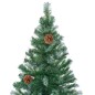 vidaXL Árbol de Navidad helado con luces, bolas y piñas 210 cm vidaXL Árbol de Navidad helado con luces, bolas y piñas 210 cm