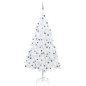 vidaXL Árbol de Navidad preiluminado con luces y bolas blanco 240 cm vidaXL Árbol de Navidad preiluminado con luces y bolas blanco 240 cm