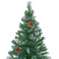 vidaXL Árbol de Navidad helado con luces LED, bolas y piñas 150 cm vidaXL Árbol de Navidad helado con luces LED, bolas y piñas 150 cm