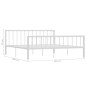 vidaXL Estructura de cama de metal blanco 180x200 cm
