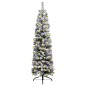 vidaXL Árbol de Navidad delgado con nieve PVC verde 150 cm vidaXL Árbol de Navidad delgado con nieve PVC verde 150 cm