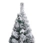 vidaXL Árbol de Navidad delgado con nieve PVC verde 150 cm vidaXL Árbol de Navidad delgado con nieve PVC verde 150 cm