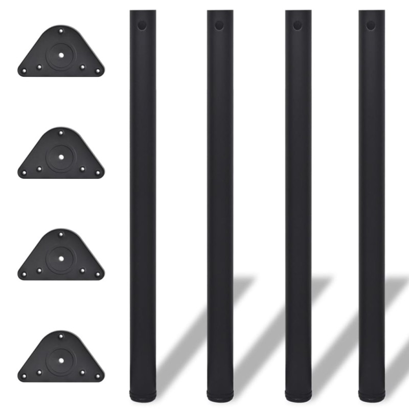 vidaXL Patas de mesa ajustables en 4 alturas negro 870 mm vidaXL Patas de mesa ajustables en 4 alturas negro 870 mm