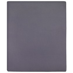 vidaXL Sábana bajera jersey algodón antracita 100x200 cm