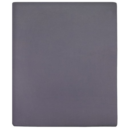 vidaXL Sábana bajera jersey algodón antracita 100x200 cm