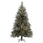 vidaXL Árbol de Navidad artificial con luces y nieve PVC&PE 120 cm vidaXL Árbol de Navidad artificial con luces y nieve PVC&PE 120 cm