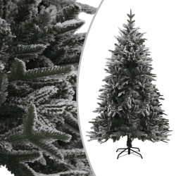 vidaXL Árbol de Navidad artificial con luces y nieve PVC&PE 120 cm