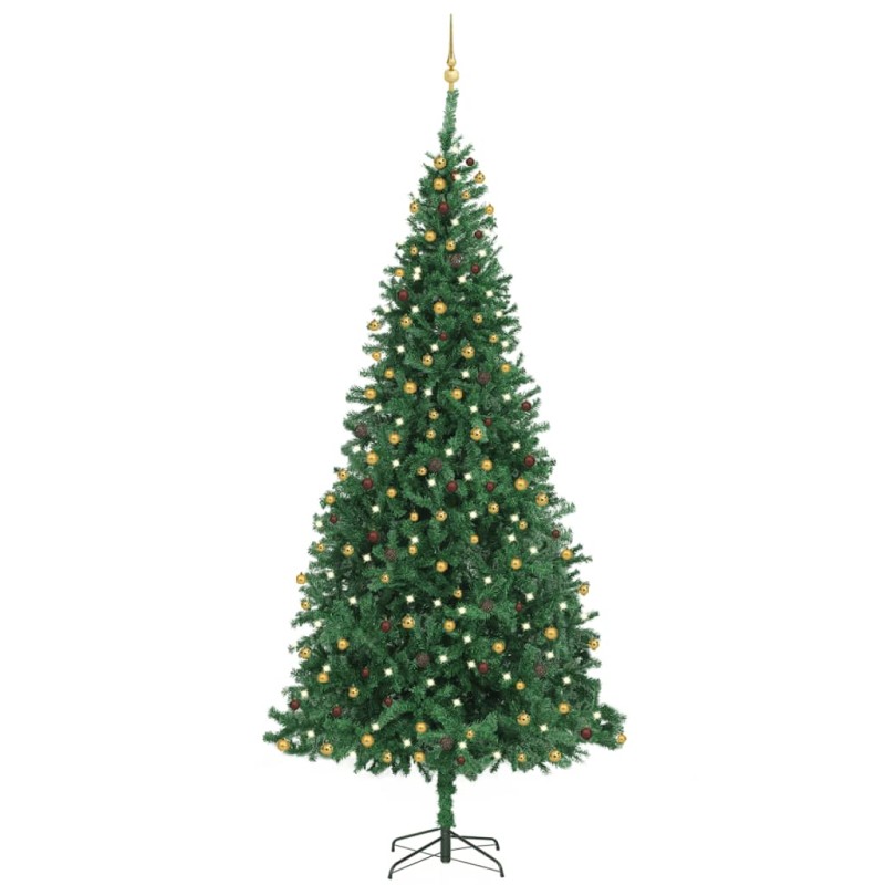 vidaXL Árbol de Navidad preiluminado con luces y bolas verde 300 cm vidaXL Árbol de Navidad preiluminado con luces y bolas verde 300 cm