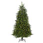 vidaXL Árbol de Navidad artificial con luces PVC&PE verde 210 cm vidaXL Árbol de Navidad artificial con luces PVC&PE verde 210 cm