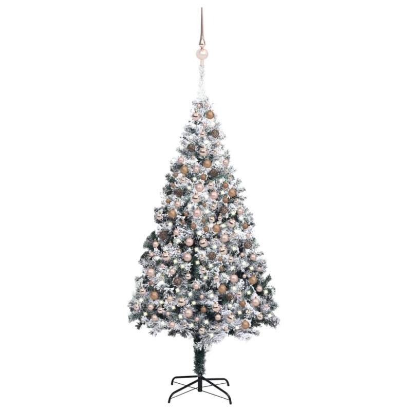 vidaXL Árbol de Navidad preiluminado con luces y bolas verde 240 cm vidaXL Árbol de Navidad preiluminado con luces y bolas verde 240 cm