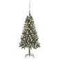 vidaXL Árbol de Navidad helado con luces, bolas y piñas 150 cm vidaXL Árbol de Navidad helado con luces, bolas y piñas 150 cm