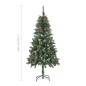 vidaXL Árbol de Navidad helado con luces, bolas y piñas 150 cm vidaXL Árbol de Navidad helado con luces, bolas y piñas 150 cm