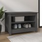 vidaXL Banco zapatero madera de pino maciza gris 70x38x45,5 cm vidaXL Banco zapatero madera de pino maciza gris 70x38x45,5 cm