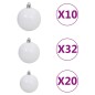 vidaXL Árbol de Navidad preiluminado con luces y bolas blanco 400 cm vidaXL Árbol de Navidad preiluminado con luces y bolas blanco 400 cm