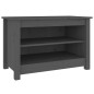 vidaXL Banco zapatero madera de pino maciza gris 70x38x45,5 cm vidaXL Banco zapatero madera de pino maciza gris 70x38x45,5 cm