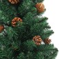 vidaXL Árbol de Navidad delgado con luces y bolas verde 180 cm vidaXL Árbol de Navidad delgado con luces y bolas verde 180 cm
