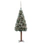 vidaXL Árbol de Navidad delgado con luces y bolas verde 180 cm vidaXL Árbol de Navidad delgado con luces y bolas verde 180 cm