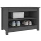 vidaXL Banco zapatero madera de pino maciza gris 70x38x45,5 cm vidaXL Banco zapatero madera de pino maciza gris 70x38x45,5 cm