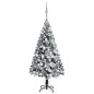 vidaXL Árbol de Navidad delgado con luces y bolas verde 120 cm vidaXL Árbol de Navidad delgado con luces y bolas verde 120 cm